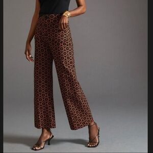 Maeve floral Colette crop Wide Leg Pants